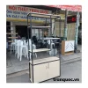 Kệ trang trí khung sắt ô ngang