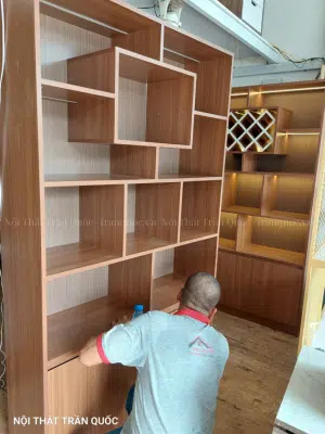Tủ rượu khi tháo ô chưng rượu