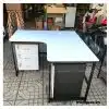 Bàn làm việc chữ l chân sắt SP004380 và 2 tủ hồ sơ cá nhân