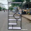 kệ gỗ khung sắt đẹp hình thoi