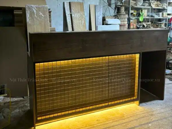 Mặt trong mẫu bàn quầy thu ngân đẹp SP21677
