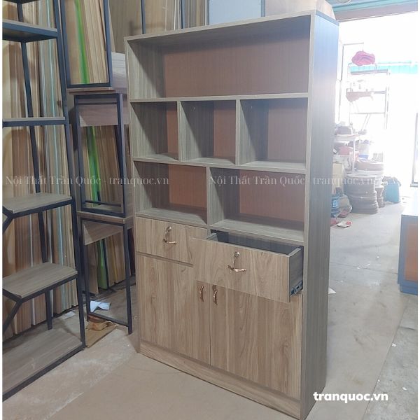 Kệ hồ sơ gỗ MDF phủ melamine màu nâu vân gỗ