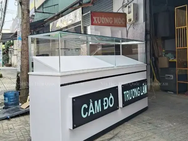 tủ kính trưng bày điện thoại, cầm đồ